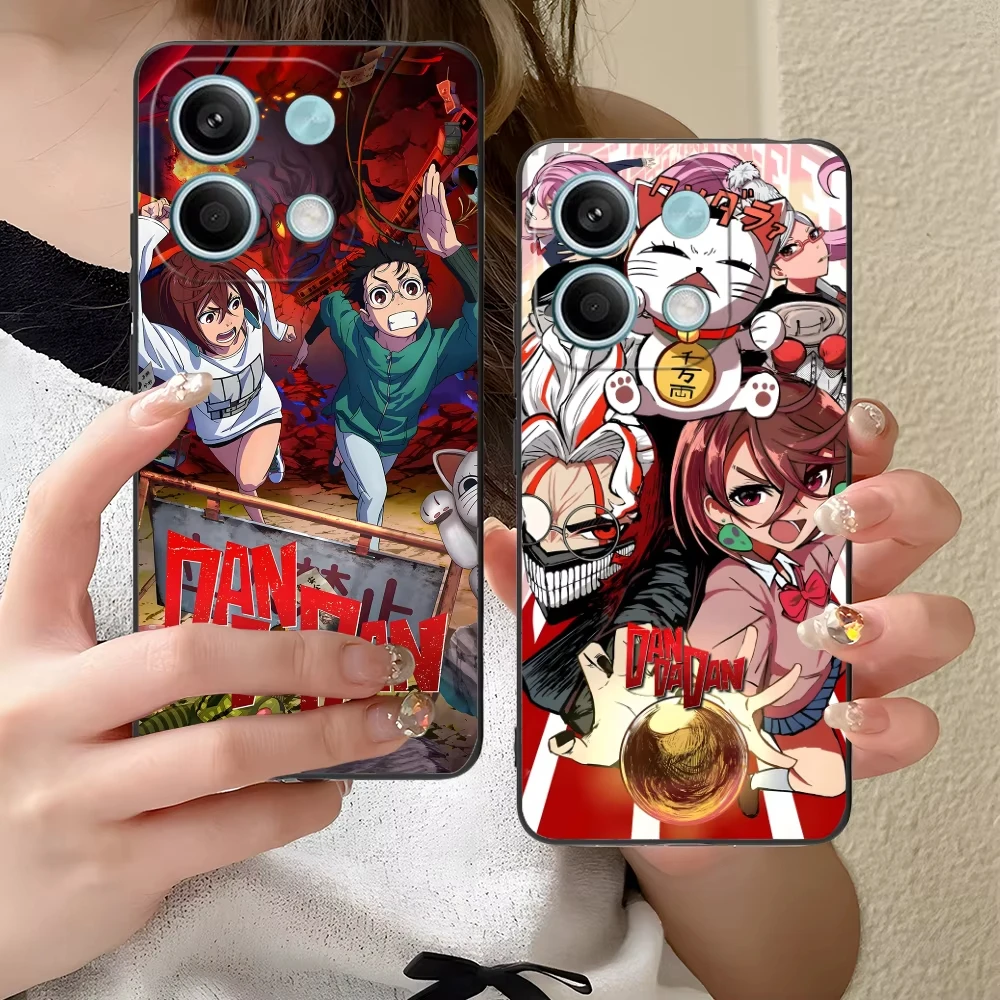 Dandadan Mobile Phone Case for Xiaomi Redmi Note 13 12 11 10 9 8 7 6 S A Pro Lite Plus 5G Black Cellphones Smartphone Cover