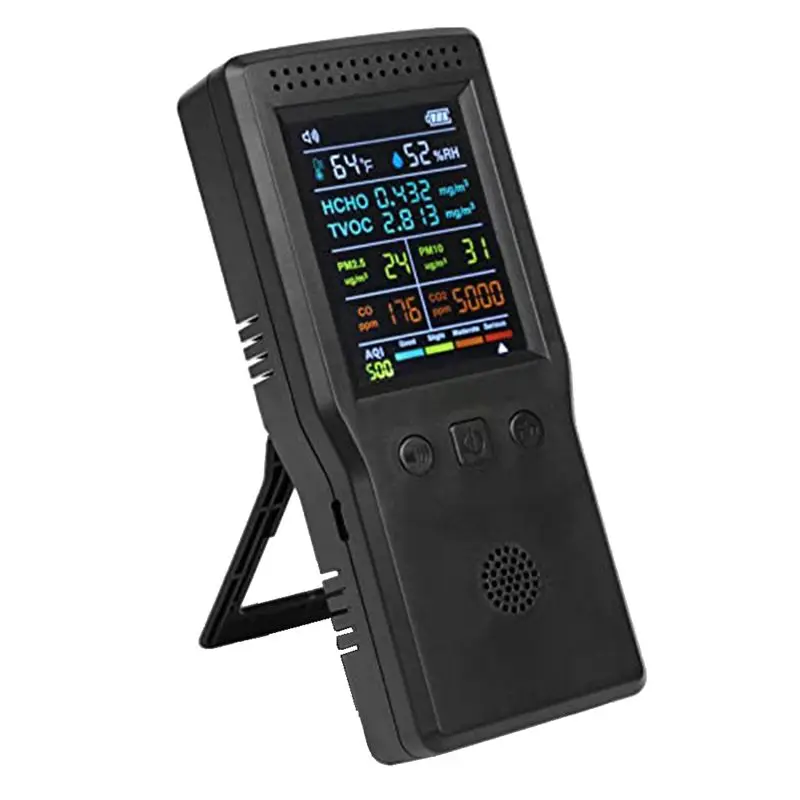 

FULL-Air Quality Monitor 9 In 1,Formaldehyde Detector Indoor, Temperature & Humidity CO2 Meter, ,Detect PM2.5Monitor