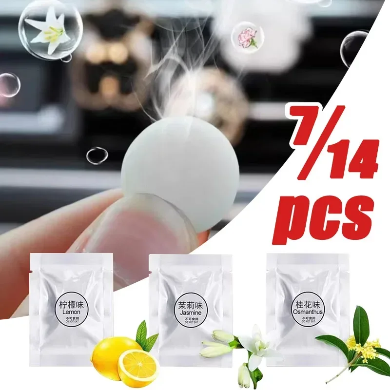 7pcs Air Freshener Replacement Tablet Refill Solid Perfume Flavor for Car Air Vent Fragrances Diffuser Air Purifier Ashtray