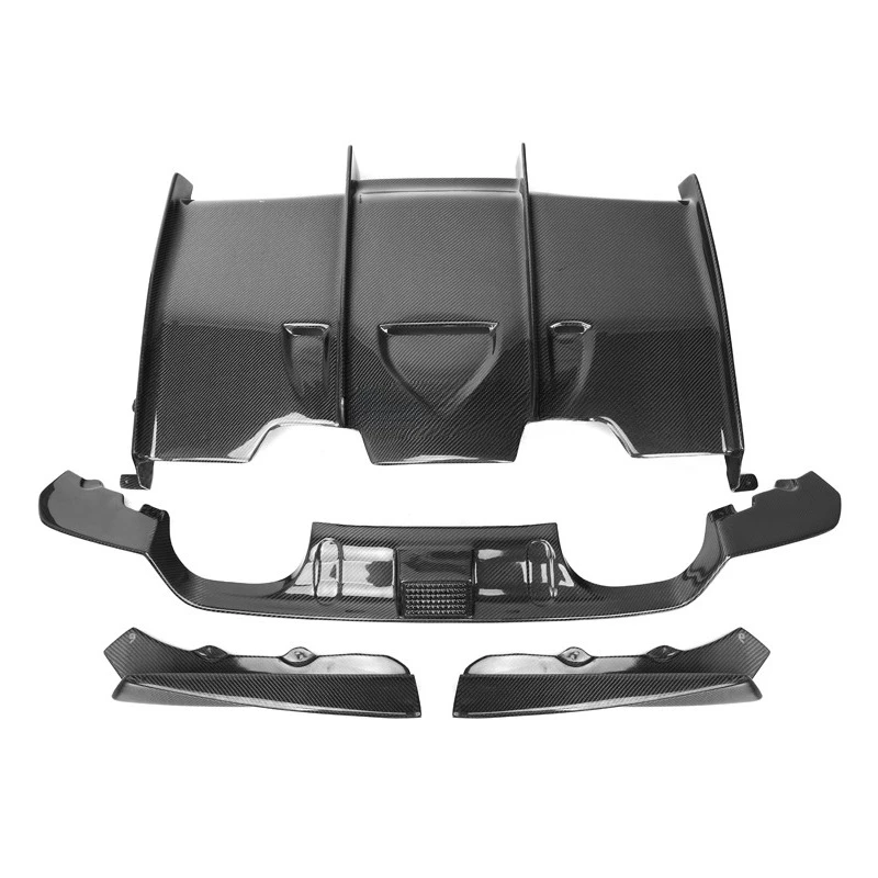 

4pcs Rear Diffuser with LED Light for 4 Series F80 F82 M3 M4 2014-2018 Carbon Fiber Rear Bumper F80 F82 Diffuser