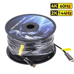 Cable óptico de fibra 4K, 60Hz, AOC, HDMI 2,0, 20M, 30M, 50M, HDMI, alta velocidad, 18gbps, HDR, ARC, HDCP2.2, para PS4/5, TV Box, LCD, PC