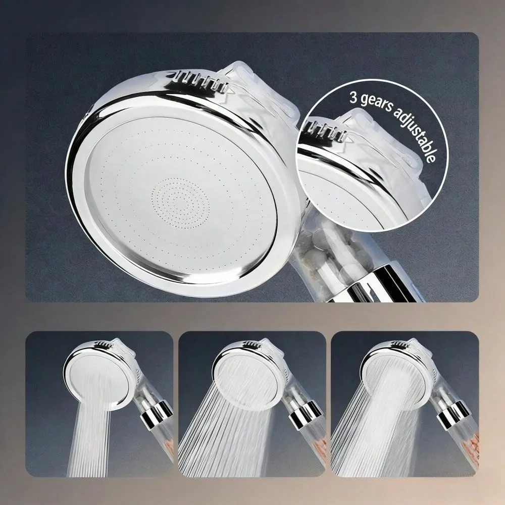 Transparent Filter Shower Head Mineral Stone Purification High Pressure Hand Shower Nozzle Household Bathroom Accessory image 5