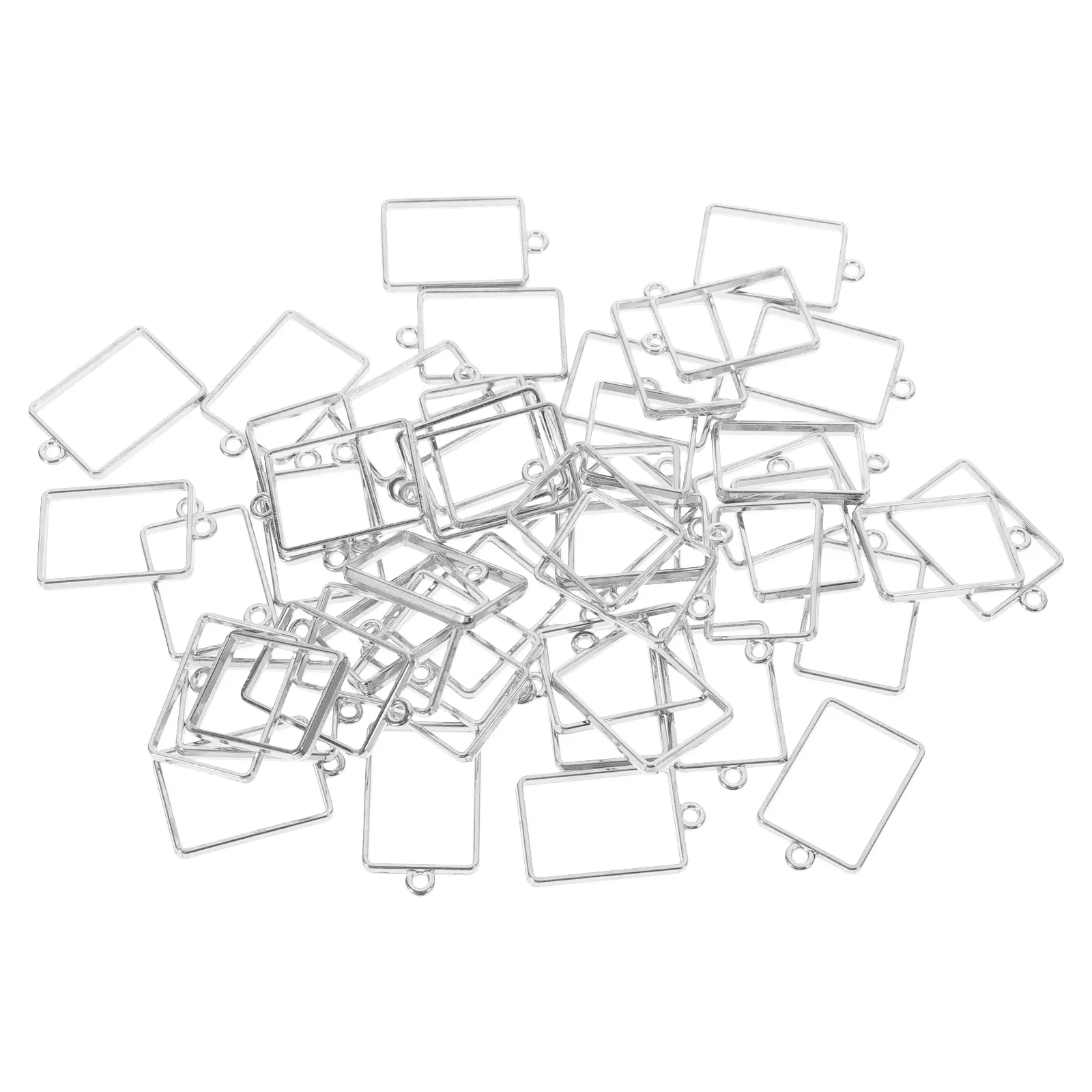 

50 шт. креативных подвесок-основ для украшений в форме оправы, полые, для изготовления ювелирных изделий из смолы, глиттера, страз, для рукоделия
