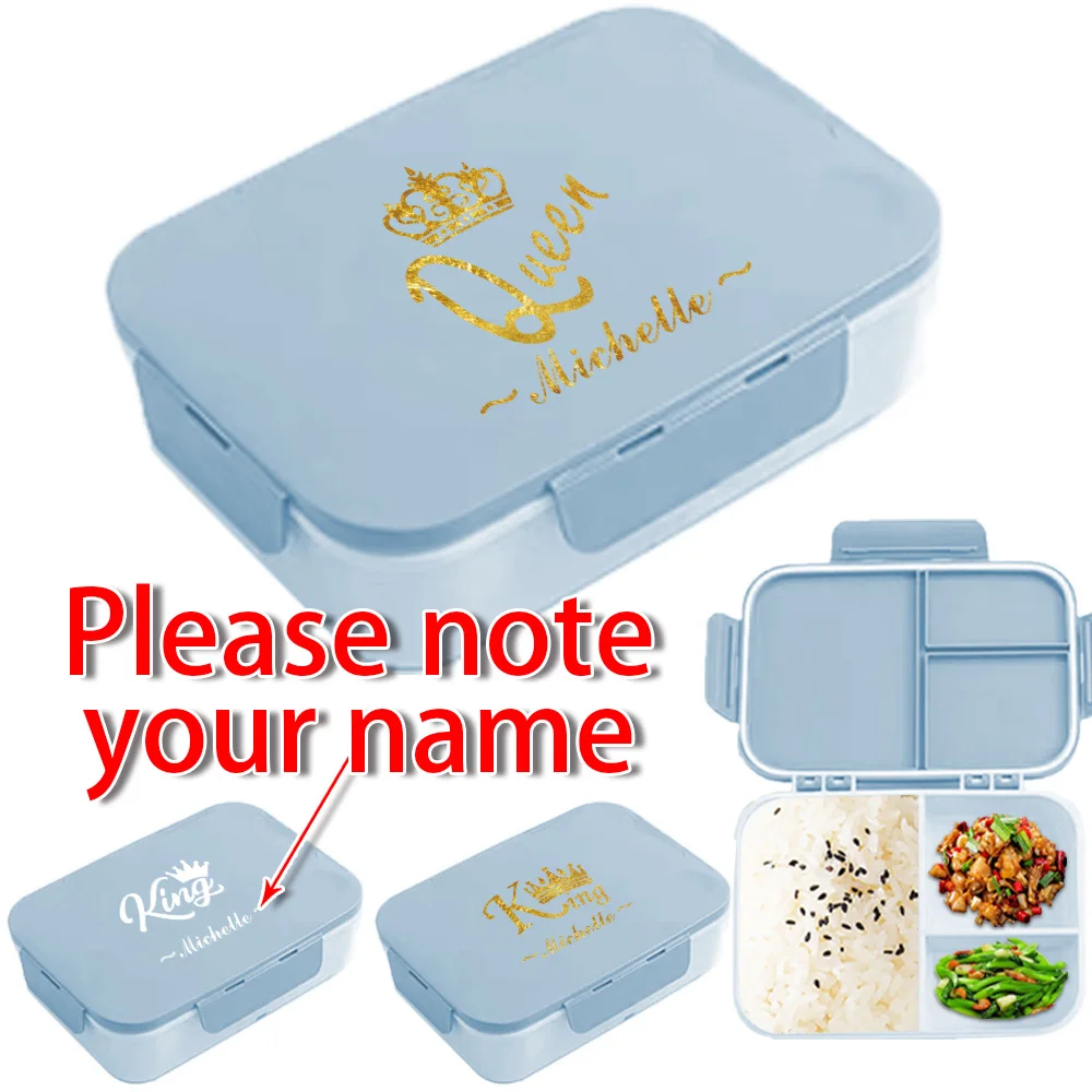 

Customized Name Portable Bento Case Travel Lunch Box With Lid Organizer Leakproof Freshness Preservation DIY Camping Accessories