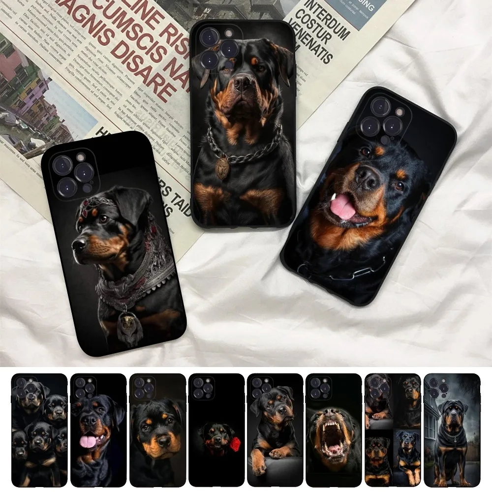 Rottweiler Animale Dog Phone Case For iPhone 15 14 11 12 13 Mini Pro XS Max Cover 6 7 8 Plus X XR SE 2020 Funda Shell