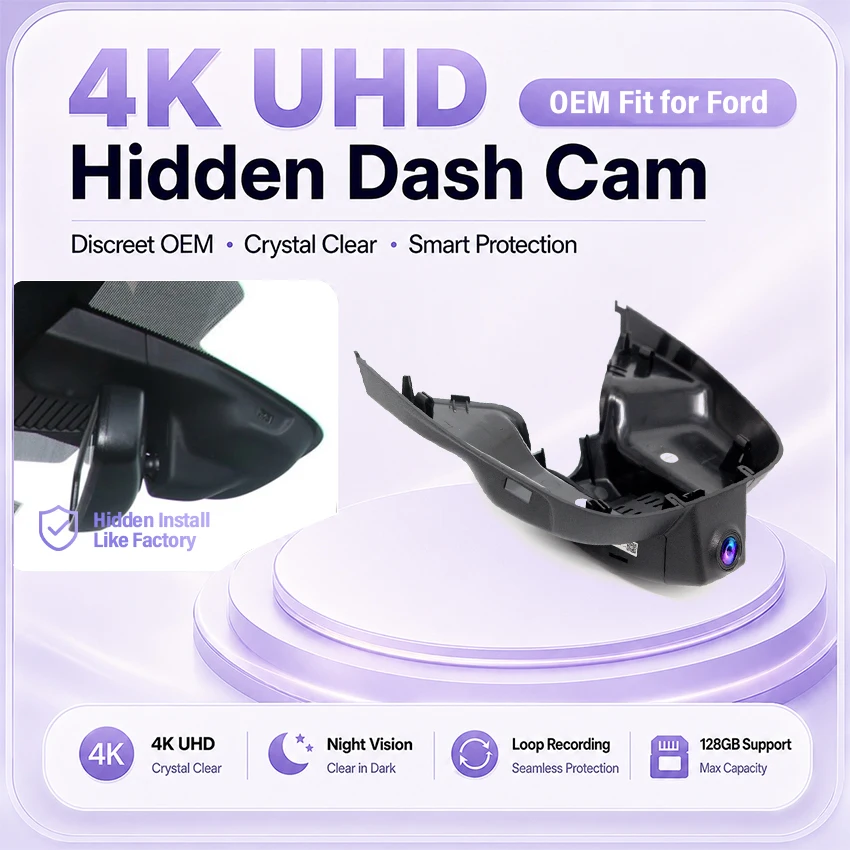 UHD 4K Car DVR For Ford Focus MK4 2018 2019 2020 2021 2022 Driving Recorder Plug and Play Dash Camera Dedicated Video Recorder