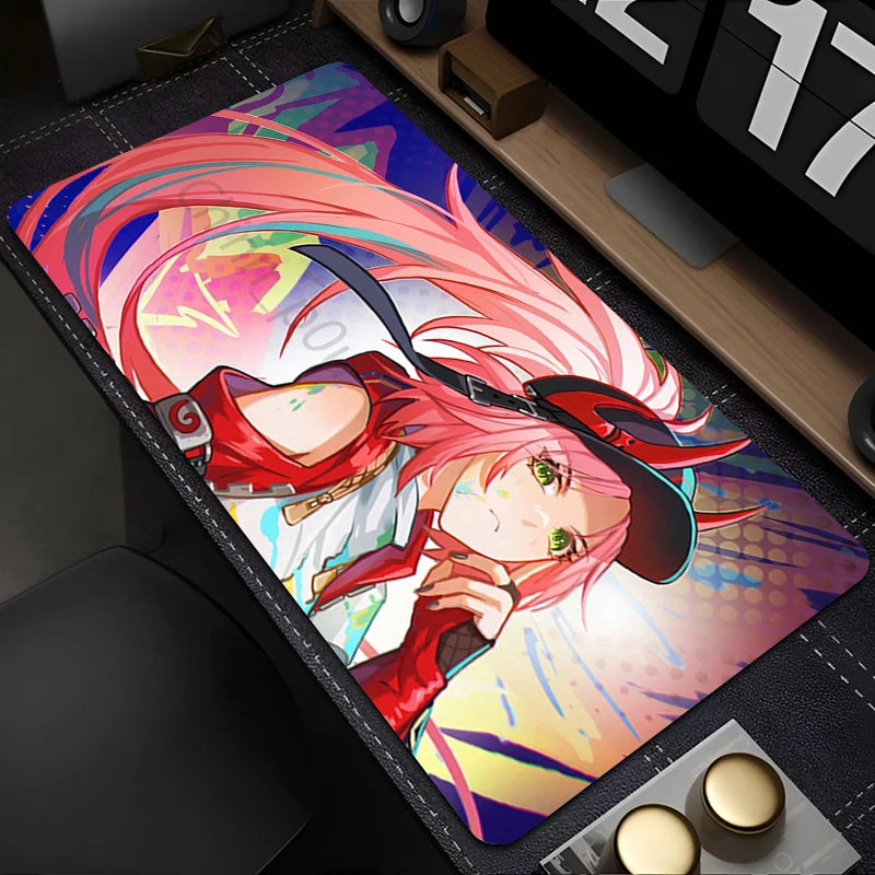 لوحة ماوس أنينية ملحقات الألعاب لوحة مفاتيح مكتبية كبيرة حصيرة مكتبية PC H-honkai Star Rail Rappa وسادة مطاطية ممتدة