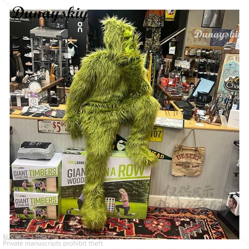 Halloween 2024 New Christmas Roleplay Costume Furry Santa Suit Christmas Green Costume Set Christmas Cosplay Santa Outfit