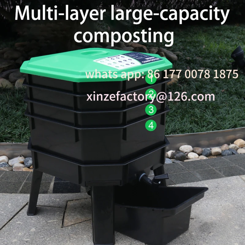 

Customizable Outdoor Composting Bins Food Waste Starter Compost Bin Kitchen Veggie Scaps Composter Bucket Large Capacity