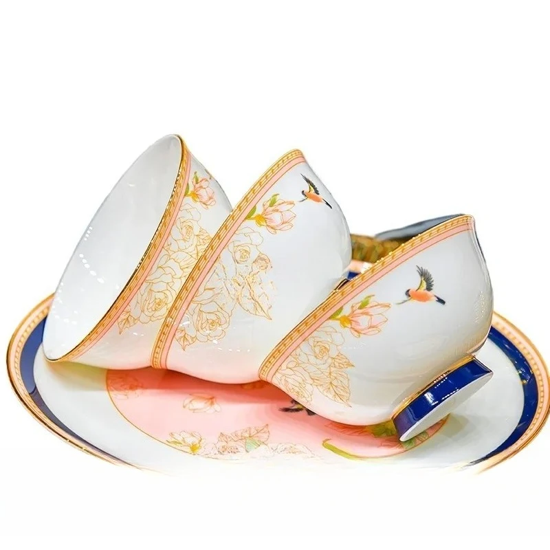 Lhh1 high-value high-end bone china ceramic tableware set housewarming new home dishes