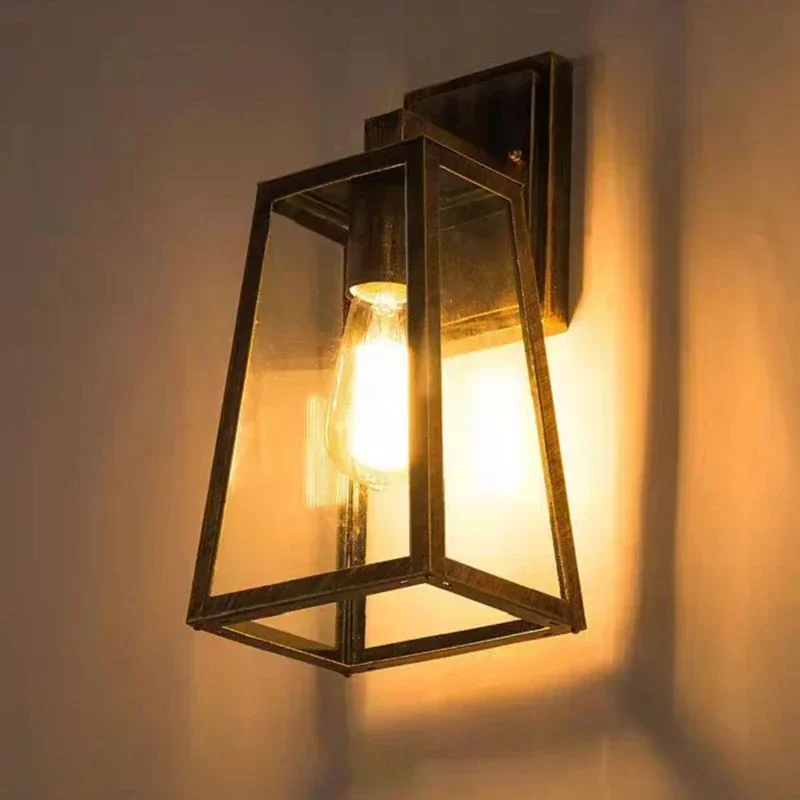 Estilo europeu ao ar livre lâmpada de parede retro à prova dwaterproof água super brilhante luz parede ao ar livre para jardim varanda villa corredor luzes da noite