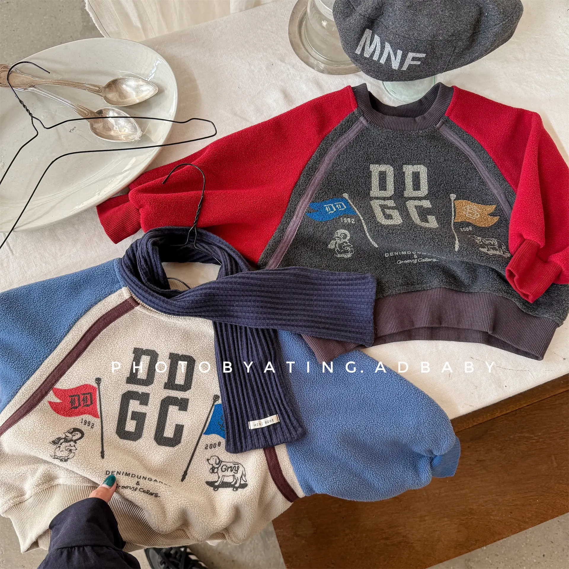 

2025 Winter New Children Fleece Sweatshirt Boys Girls Cute Cartoon Tops Baby Long Sleeve Warm Pullover Kids Casual Sweatshirt