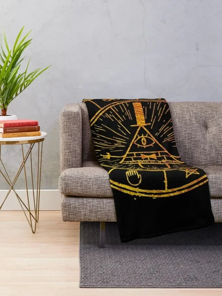 The Bill Cipher Wheel Throw Blanket Hair Luxury St christmas gifts Blankets