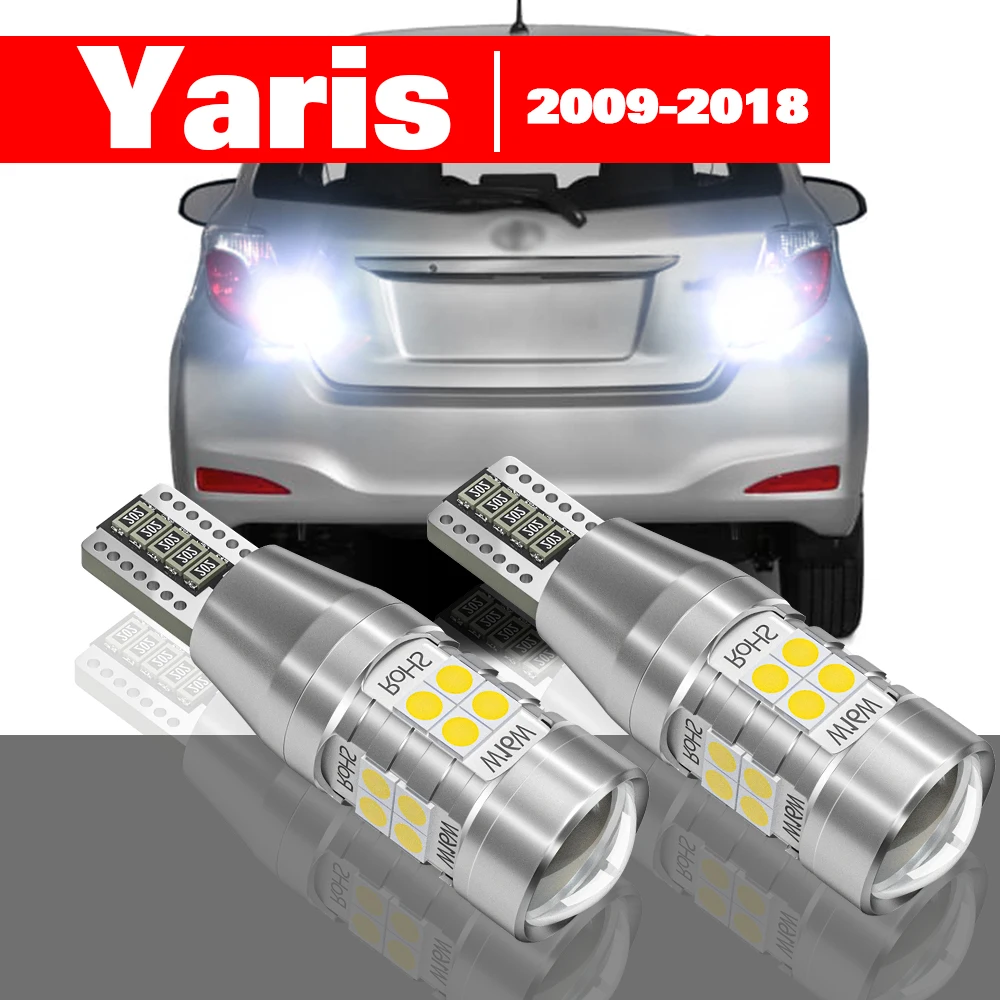 For Toyota Yaris Vitz 2009-2018 2pcs LED Reverse Light Backup Lamp Accessories 2010 2011 2012 2013 2014 2015 2016 2017