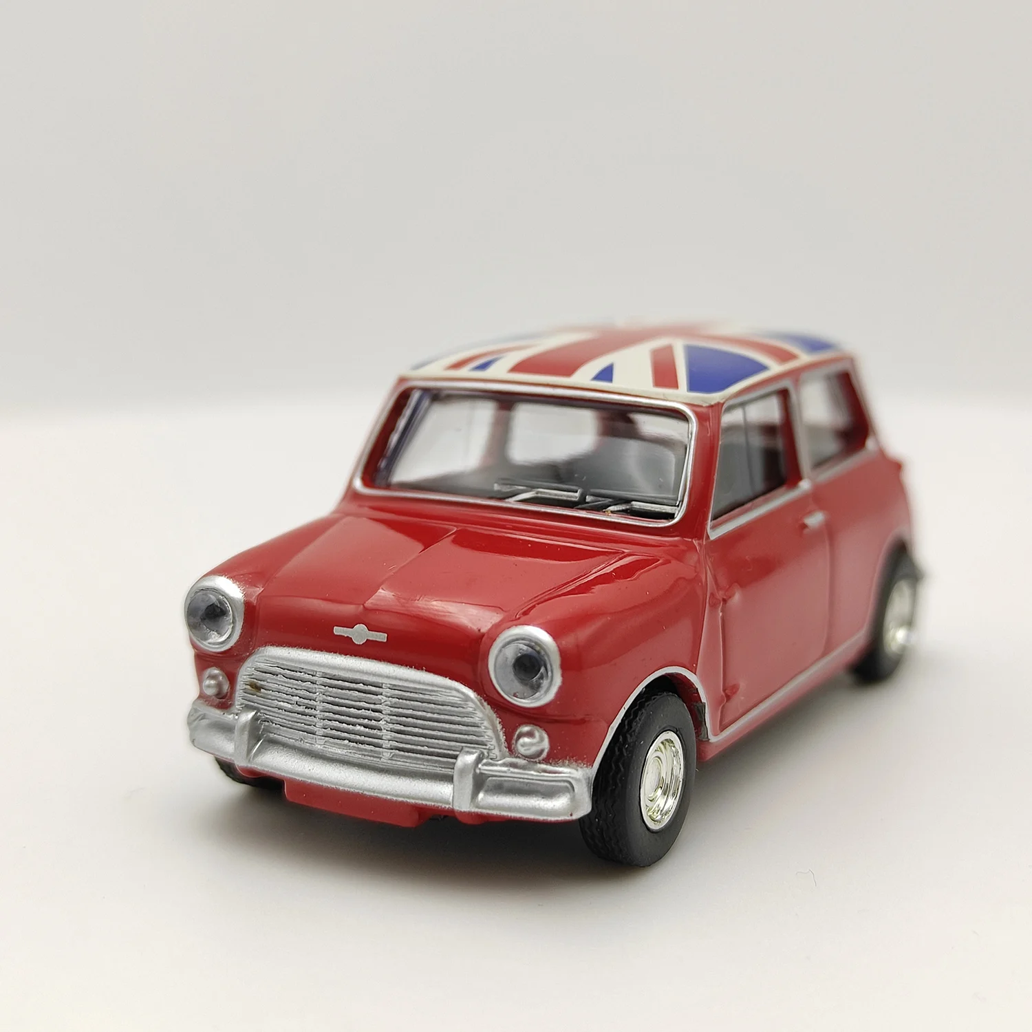 

Diecast 1:54 Scale NOREV MiNi Coopre S 1964 Tartan Red with On Roof Alloy Car Model Collection Toy Gift Display Ornament