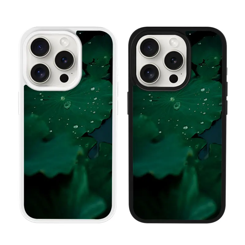 

Lotus Leaf Photo Phone Case for iPhone 16 15 14 13 12 11 Plus Pro Max Minimalist Stylish Protective Case