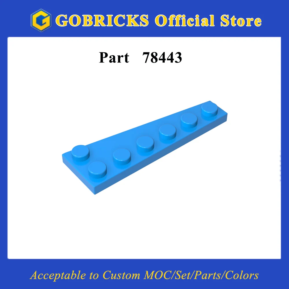 

Gobricks 1 Pcs MOC Wedge Plate 6 x 2 Left Bricks Compatible With 78443 Model Building Blocks Parts Kids DIY Assembles Toys Gifts