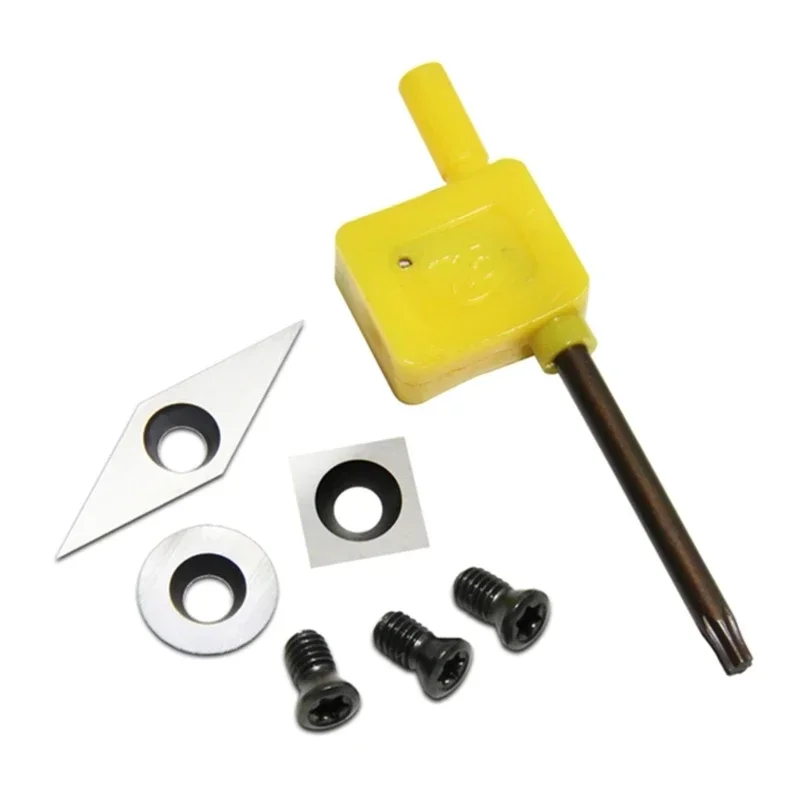 Carbide Cutter Inserts Set Woodturning Tools Replacement Helical Planer Cutter Head for Wood Lathe Turning Tools D29 22