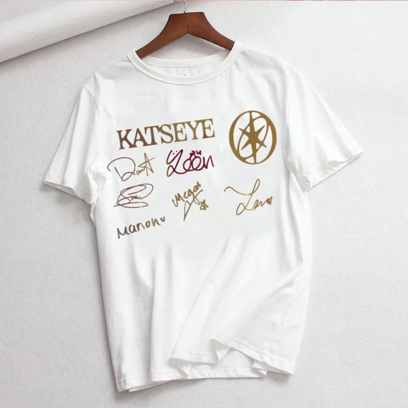KATSEYE Gnarly Damen-T-Shirt mit modischem Aufdruck, kurzärmelig, für den Sommer, Damen-T-Shirt mit Grafik – Detail 1