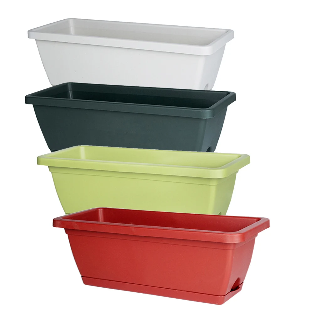 Gardening Plastic Flower Pots Gardening New Outdoors Flowerpot Plastic Flower Pots Rectangular Basin Practical