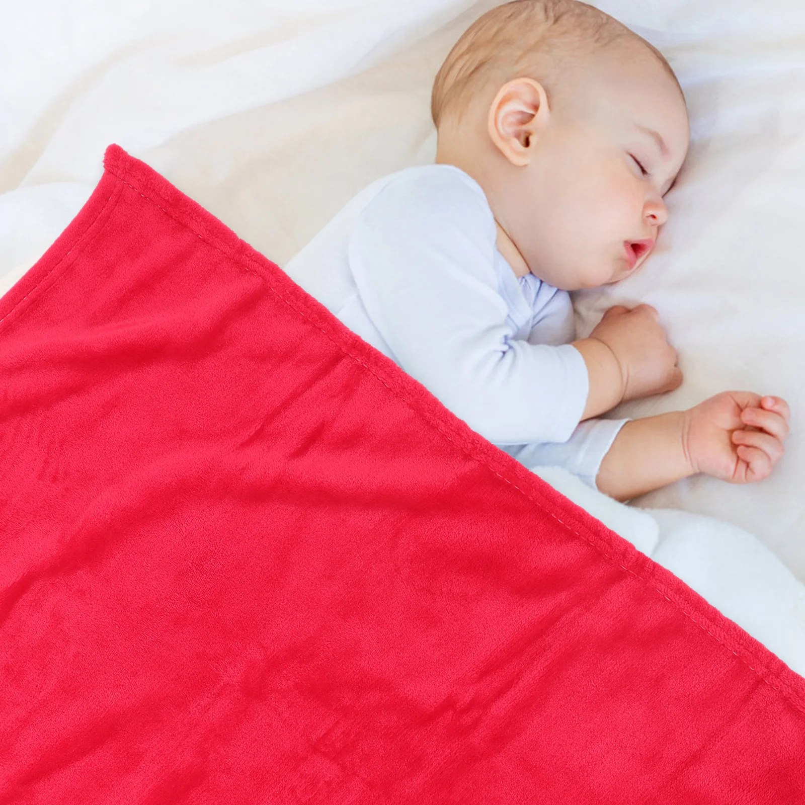 Einfarbige Haustierdecke, leuchtend rot, ausgezeichnetes Flanell-Fleece-Material, bequem, warm, leicht, Haustierbettwäsche, perfektes Geschenk