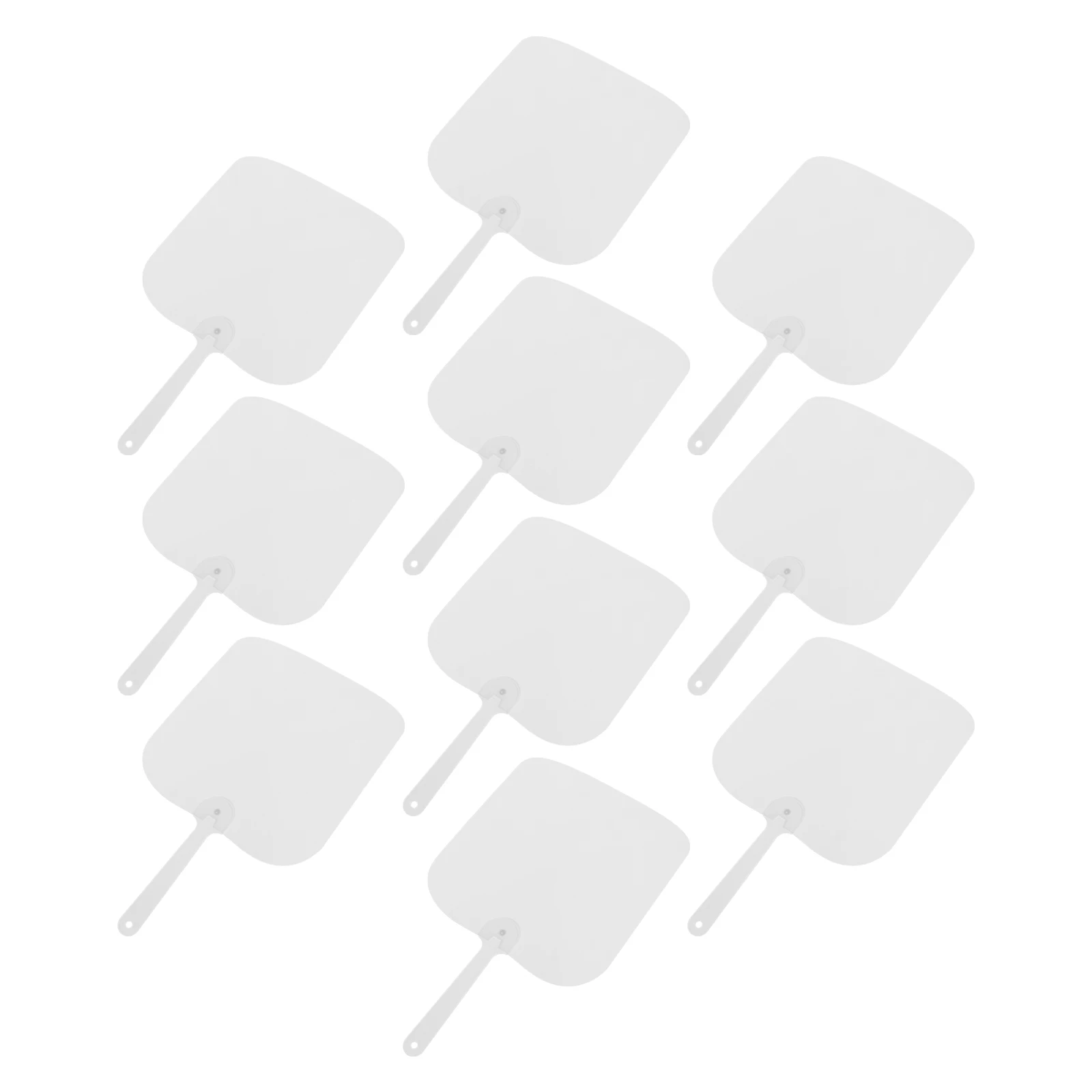 

10pcs Church Fans Set Blank PET Plastic Sublimation Handheld DIY Fans for Party Home Decor Wedding Gifts Box Packaging