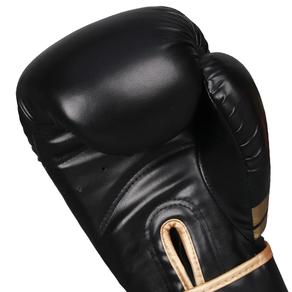 Luvas de Boxe para Crianças e Adultos, Luvas de Kickboxing Respiráveis, Combate Livre, Muay Thai, MMA, Respirável, Pouching, Preto, Dourado, 6oz, 8oz, 10oz, 12oz