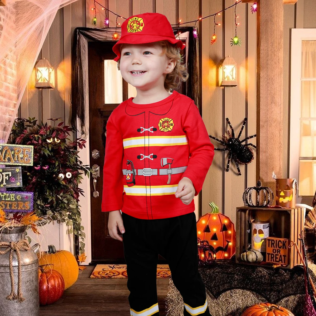 Baby Boy Clothes Set Infant Carnival Outfits Toddler Halloween Polit Police Fireman Prince Prisoner Costume Cosplay Clothes 3PCS