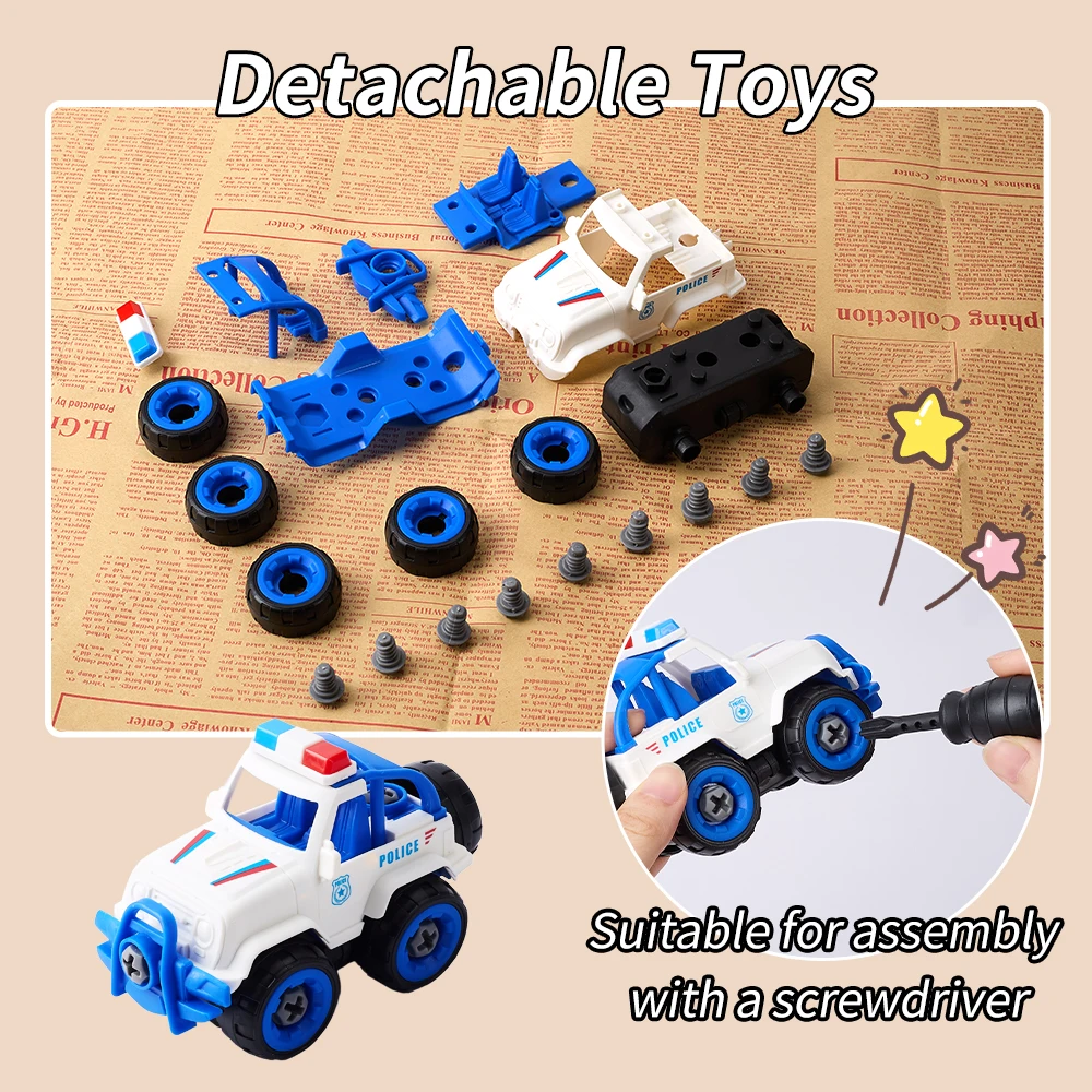 Kids Toys  Car Motorcycles Vehicles Toy DIY Assembly Toy With Screwdriver Tool Set Children Toy Christmas Gift Birthday Present