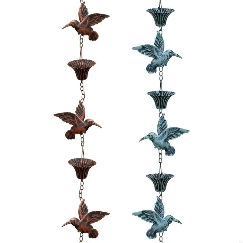 Durability Steel Rain Chain Coppers Weatherproofed Outdoor Water Flows J0MC