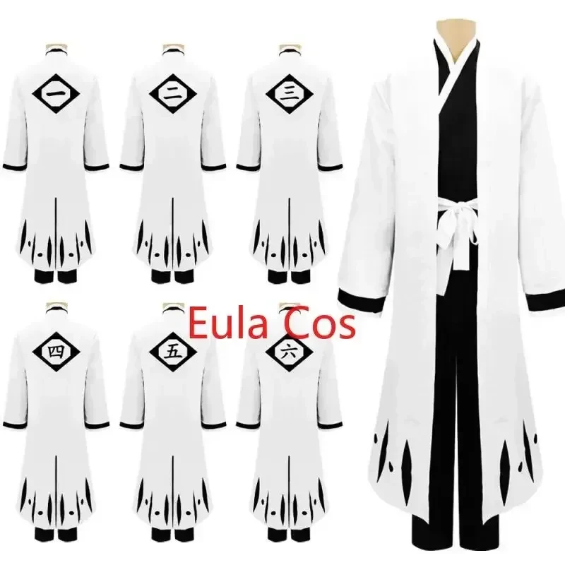 

♥AA Bleach Cosplay Gotei 13 Captain Uniform Suits Kuchiki Byakuya Squad Robe Hitsugaya Toushirou Zaraki Kenpachi Costum New 2026