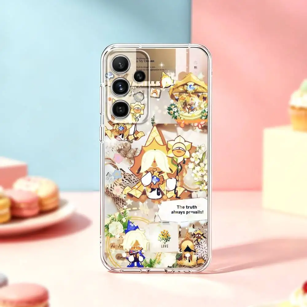 Gentle V-Vanilla Cookie phone Case For Samsung S25,24,21,22,23,30,Ultra,20,Plus,Fe,Lite,Note Transparent Cover