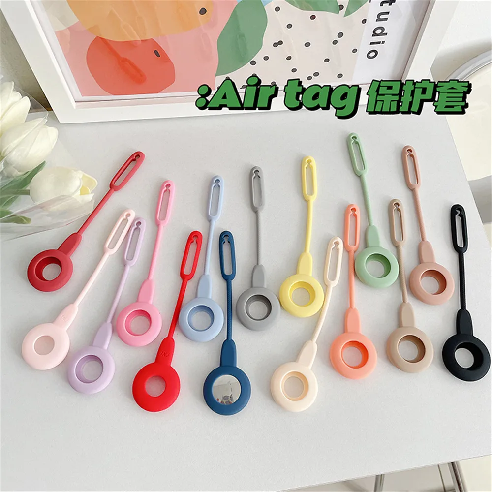 Protect Cover For Airtag Cute Cartoon Pendant Anime Silicone Sleeve For Apple Locator Tracker Anti-lost Case Keyring Accessories - view 2