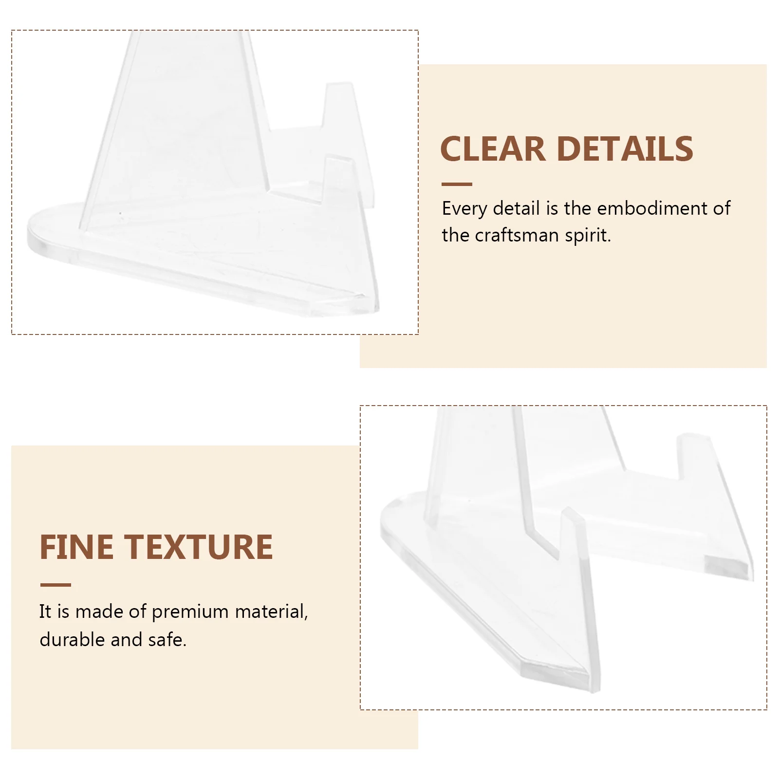 3 Pcs Scraping Board Display Holder Desktop Plastic Heart shaped Clear Rack Storage Desk ganizer Large Capacity Non slip Base