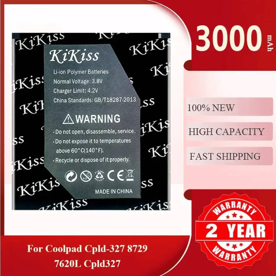

Аккумулятор Kikiss на 3000 мАч 8729 CPLD-327 для Coolpad 7620L