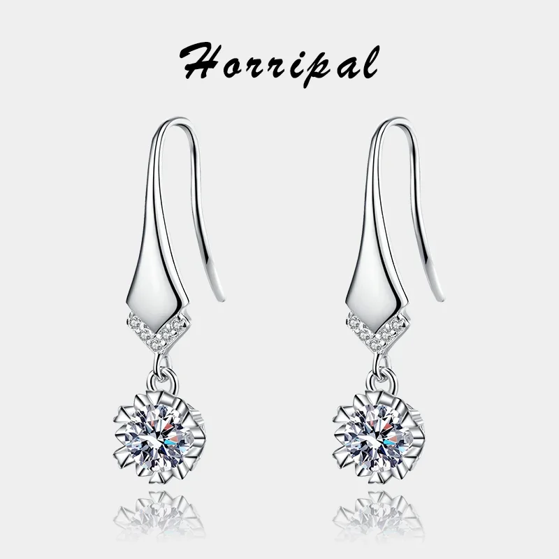 

GRA Certified Moissanite Drop Earrings for Women S925 Sterling Silver Plated 18K White Gold Fine Gift Wedding Earring Trend 2024