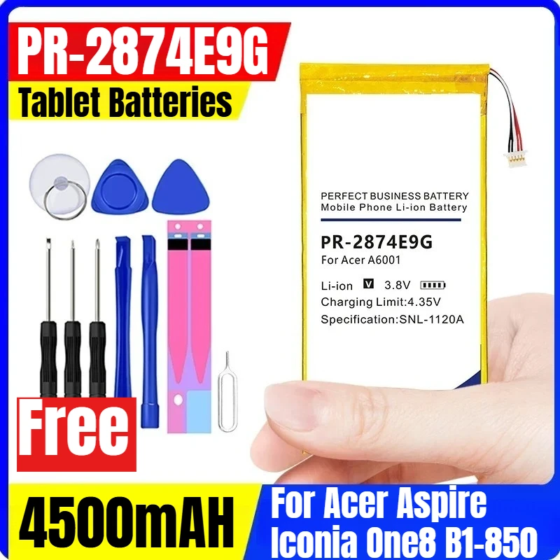 

PR-2874E9G 3.8V 4500mAH Tablet Batteries for Acer Aspire Iconia One8 B1-850