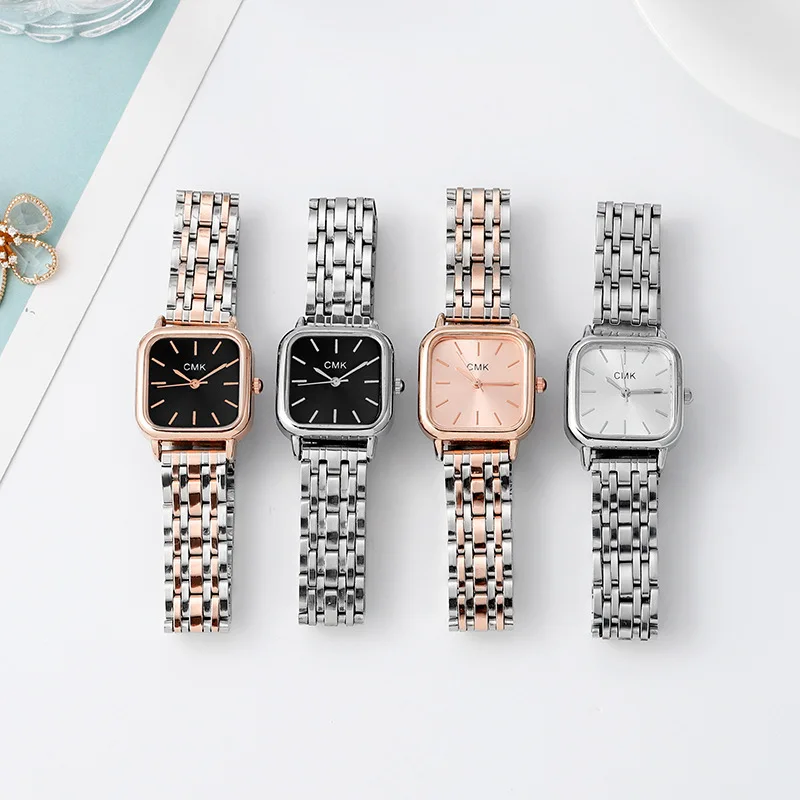 CMK Watch Women Square Watches Luxury Rose Gold Metal Band Quartz Wristwatches Ladies Reloj Mujer Relogio Feminino Montre Femme