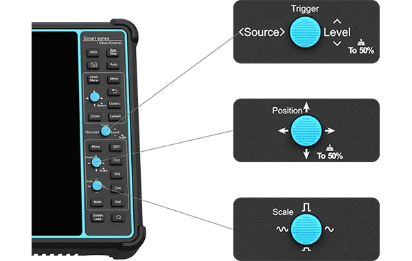 Micsig SATO1004 Portable Automotive Oscilloscope With 4 Channels 100Mhz Bandwidth 1GSa/s Sampling Rate 8" Touch Screen