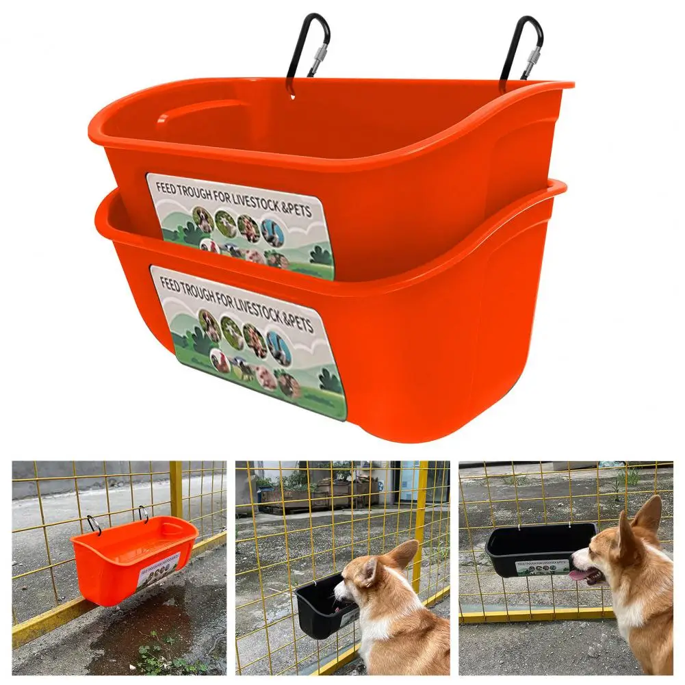 Poultry Feeder with Clips Livestock Poultry Supplies Hanging Chicken Feed Trough Fence Feeder Set Bpa-free Plastic for Ducks