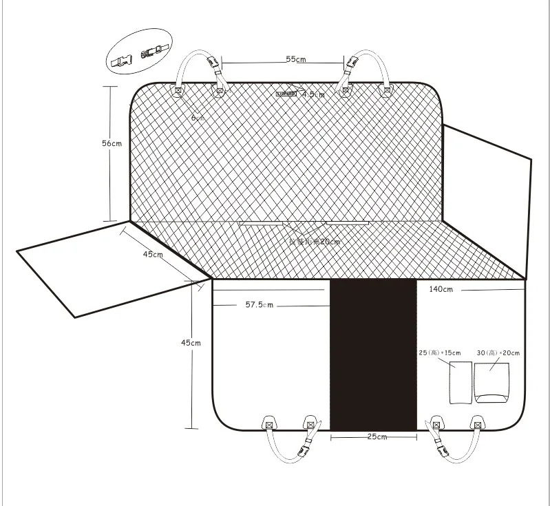 الكلب غطاء مقعد السيارة مقاوم للماء الحيوانات الأليفة السفر الكلب الناقل أرجوحة سيارة المقعد الخلفي الخلفي حامي حصيرة حامل السلامة للكلاب وسادة السلامة #3