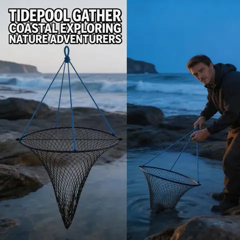 Fishing Net Fish Keeper With Storage Bag Extension Rope Durable Stitching