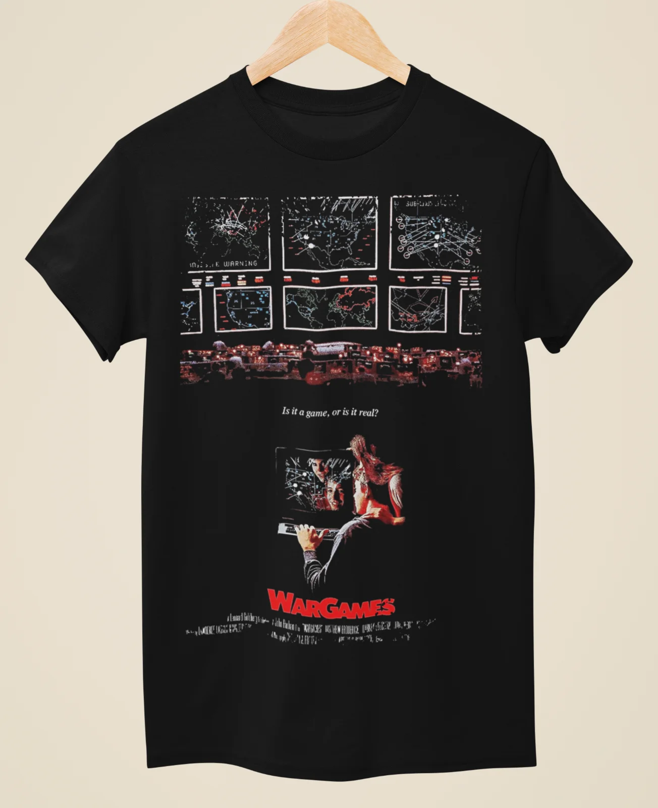 WarGames (1983) - Movie Poster inspired Unisex Black T-Shirt