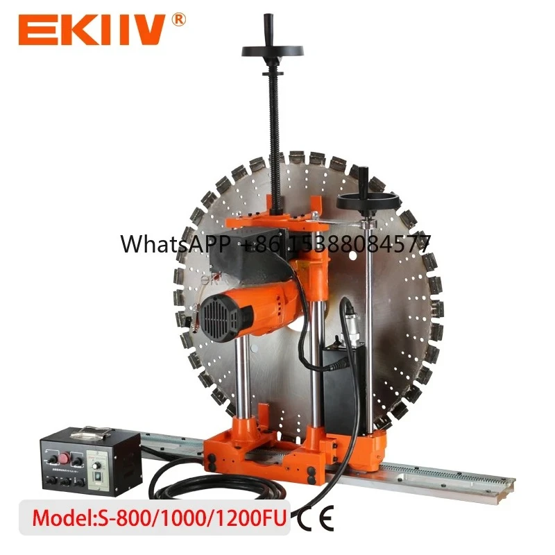 

EKIIV S-1000 Single Motor Manual 5880W Maximum Depth 420MM Reinforced Concrete Wall Cutting Machine 300-1000MM Saw Blade