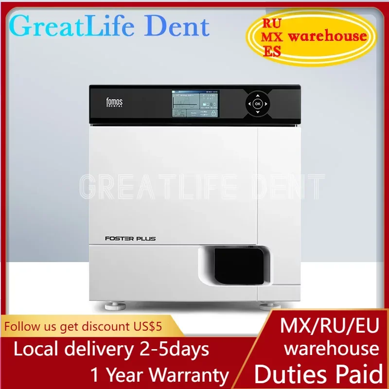 

GreatLife Dent Class B FOSTER PLUS 22L Dental Surgical Autoclave Steam Sterilizer Disinfecting Cabinet