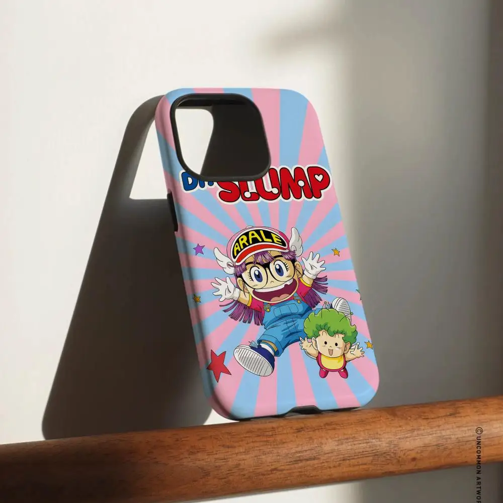 

Чехол для телефона Samsung Galaxy S25 24 23 22 Ultra Plus A56 36 26, глянцевый HD двухслойный твердый корпус с аниме Dr Slump