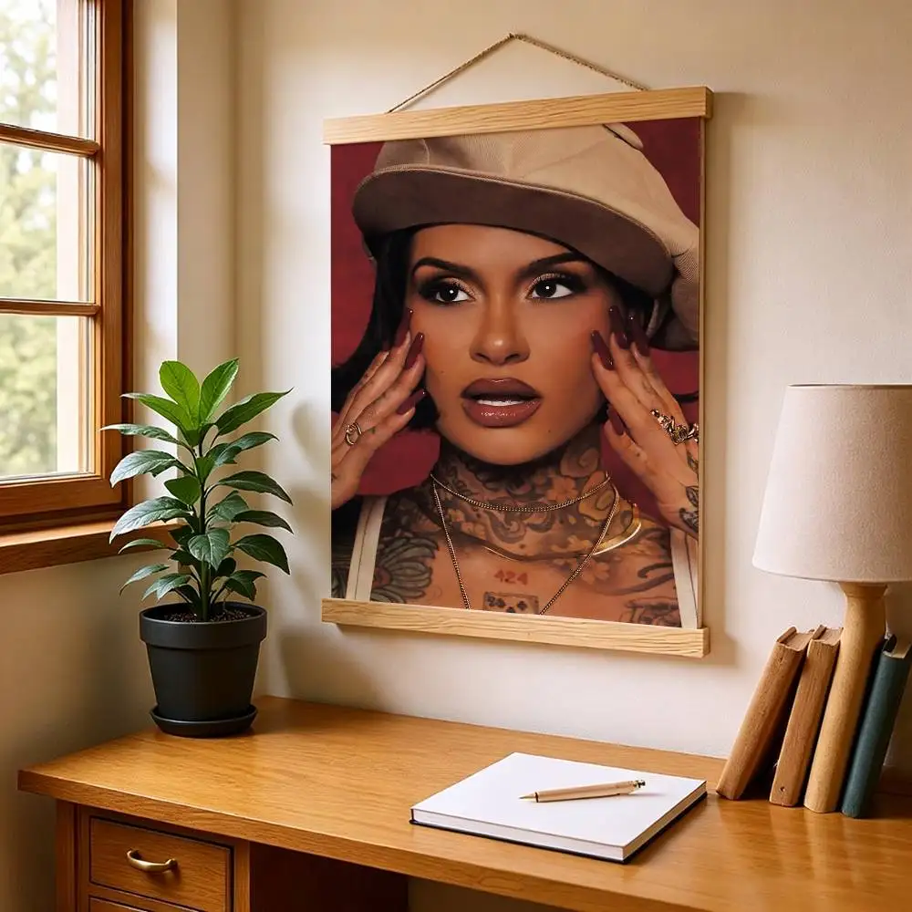 Singer K-Kehlani F-Folded Kehlani Customizable HD Self Adhesive Waterproof Wall Art Poster