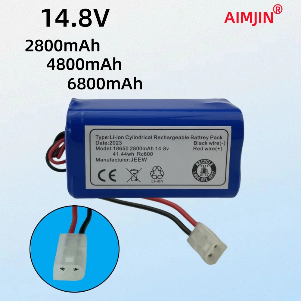 

Vacuum cleaner battery 14.8V2800mAh 4800mAh 6800mAh Robot vacuum cleaner battery ILIFE A4, A40, A4S, A6, A8, V7, V7S V7S Pro V50