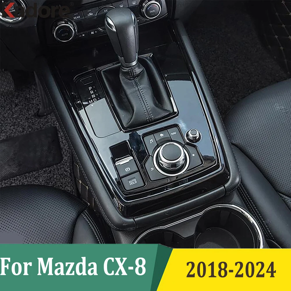 

Для Mazda CX-8 CX8 2018-2020 2021 2022 2023 2024 панель переключения передач, обшивка, рамка, наклейка, аксессуары для интерьера автомобиля