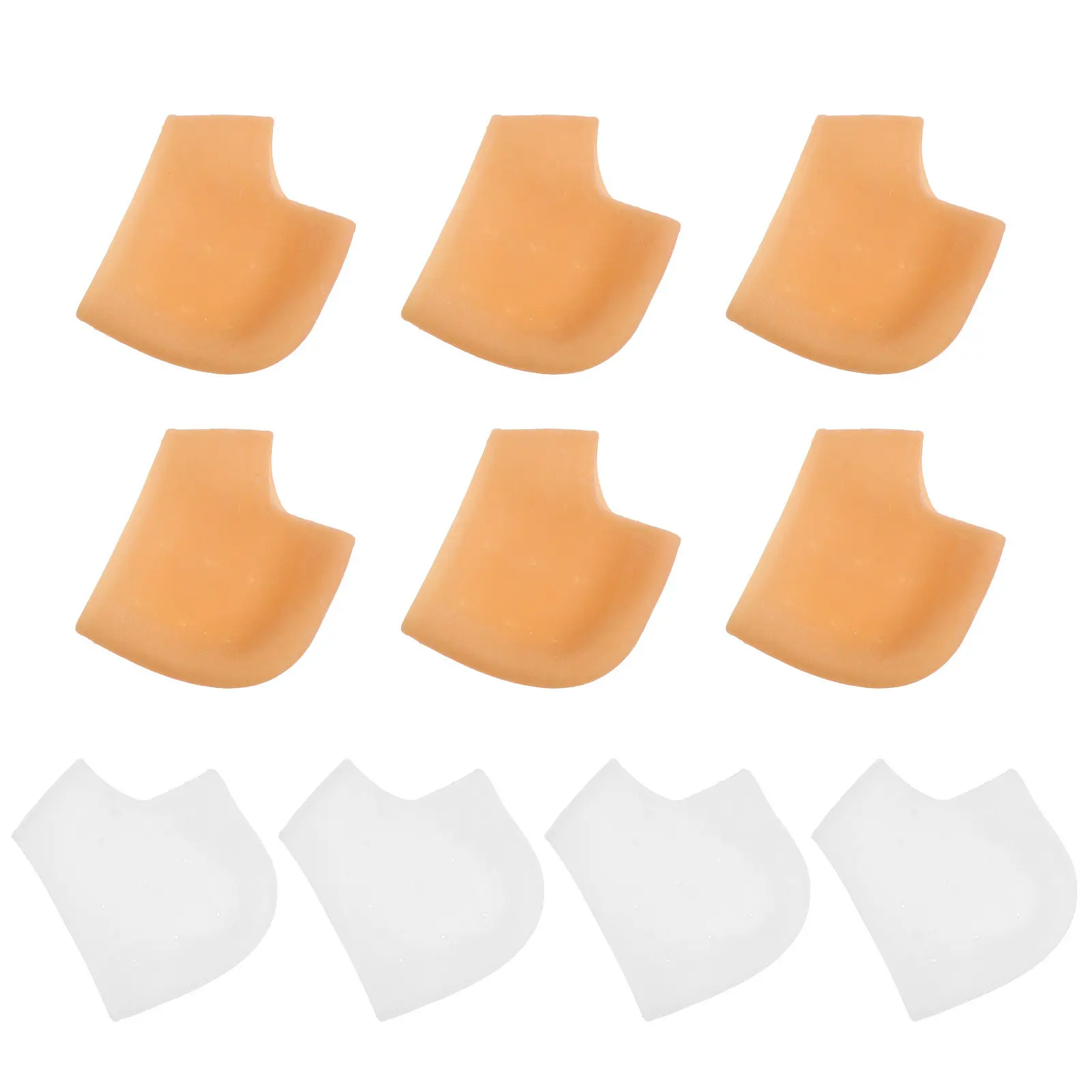 5Pairs Protective Heel Pads Soft Washable Reusable Heel Guards for Daily Wear Breathable Feet Cushions Relief